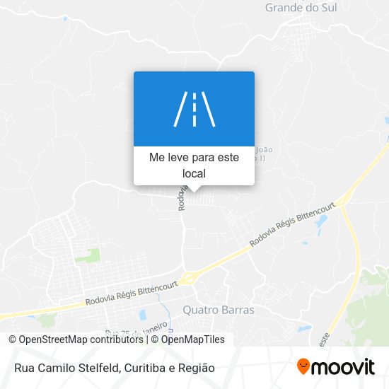 Rua Camilo Stelfeld mapa