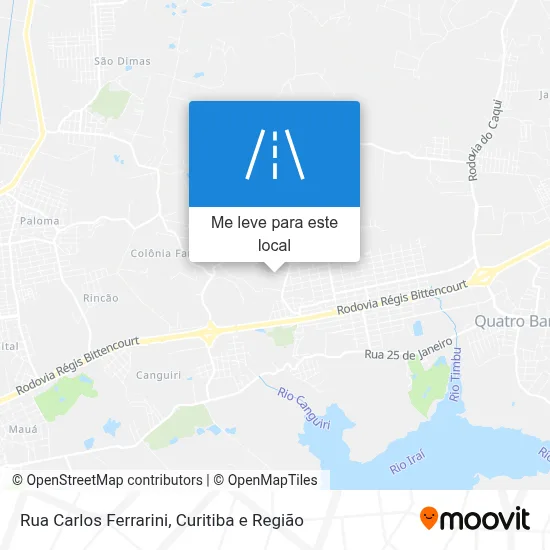 Rua Carlos Ferrarini mapa