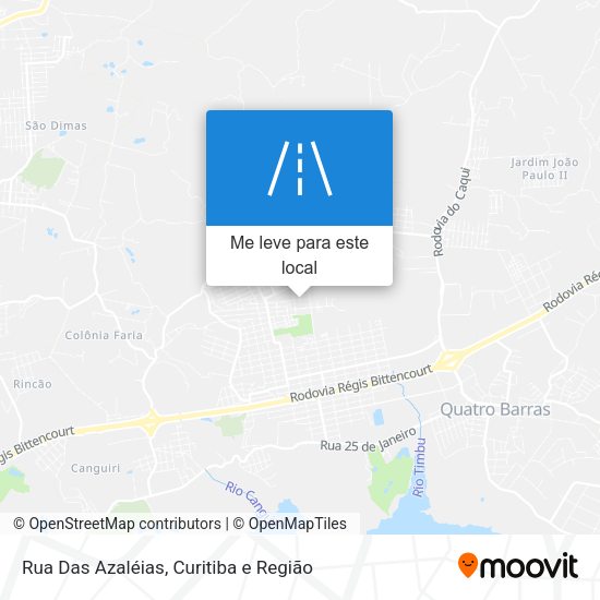 Rua Das Azaléias mapa