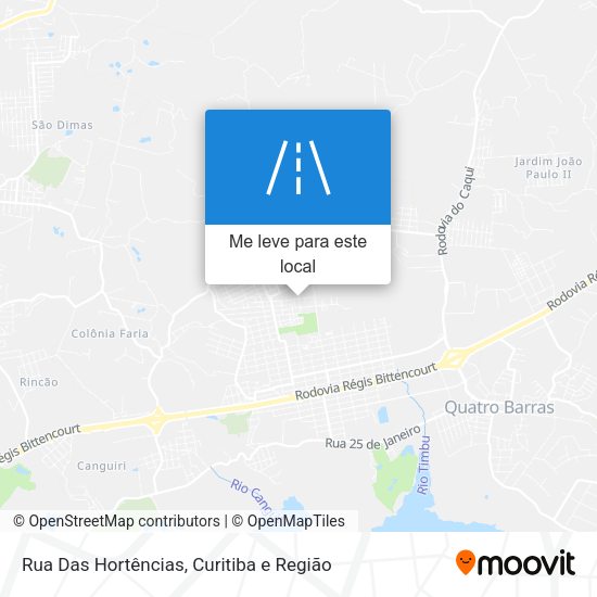 Rua Das Hortências mapa