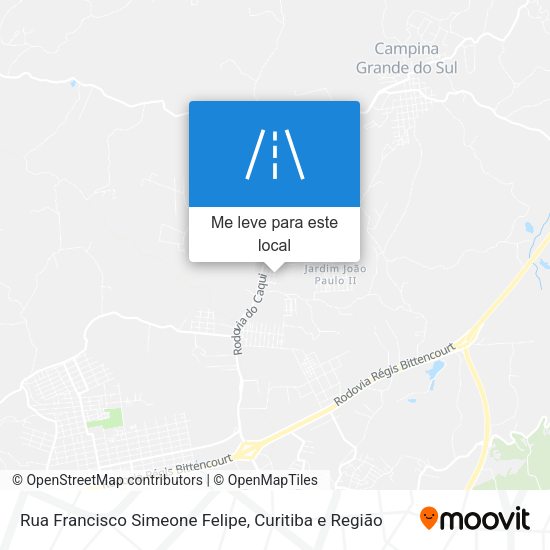 Rua Francisco Simeone Felipe mapa