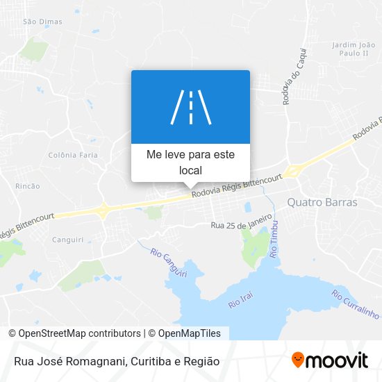 Rua José Romagnani mapa