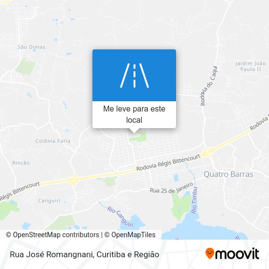 Rua José Romangnani mapa