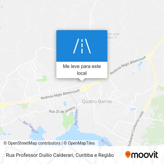 Rua Professor Duilio Calderari mapa