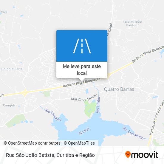 Rua São João Batista mapa
