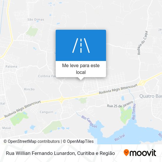 Rua Willian Fernando Lunardon mapa