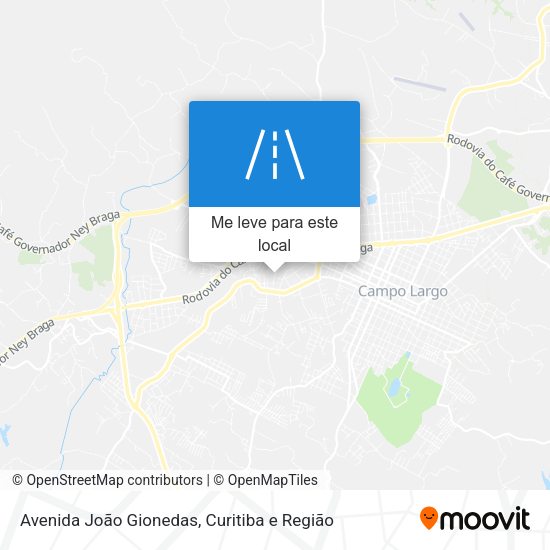 Avenida João Gionedas mapa