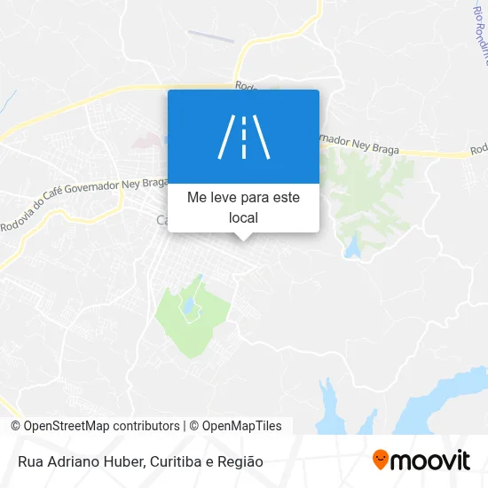 Rua Adriano Huber mapa