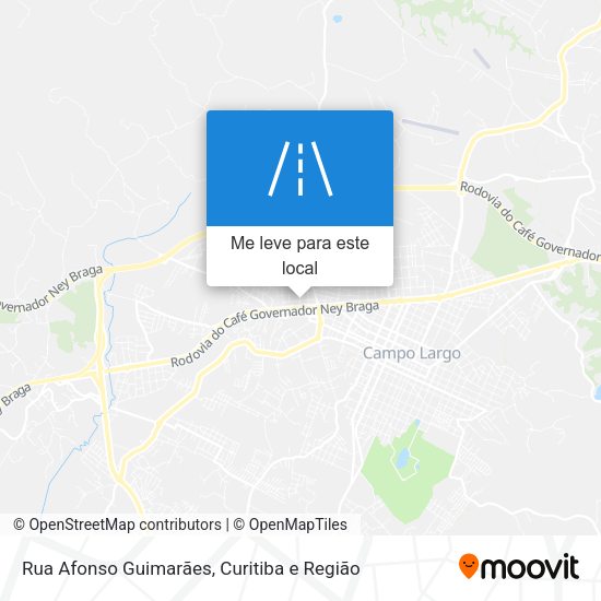 Rua Afonso Guimarães mapa