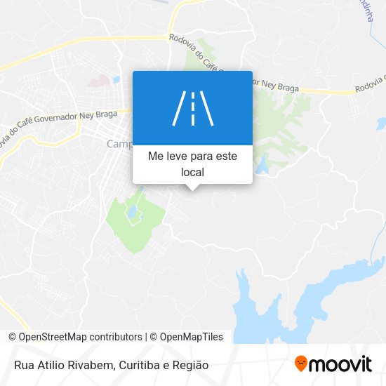 Rua Atilio Rivabem mapa