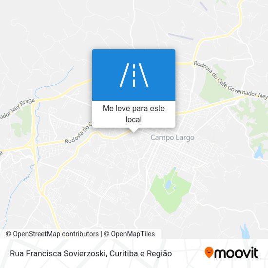 Rua Francisca Sovierzoski mapa