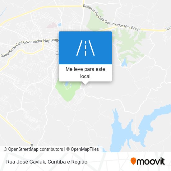 Rua José Gavlak mapa