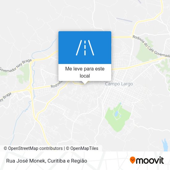 Rua José Monek mapa