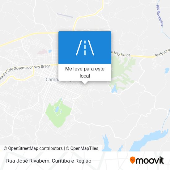 Rua José Rivabem mapa