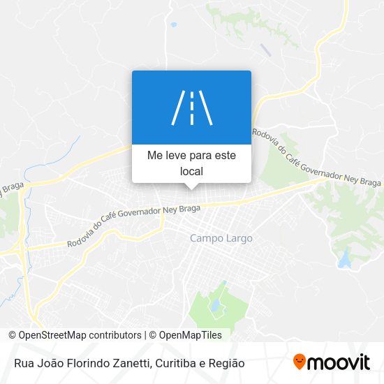 Rua João Florindo Zanetti mapa