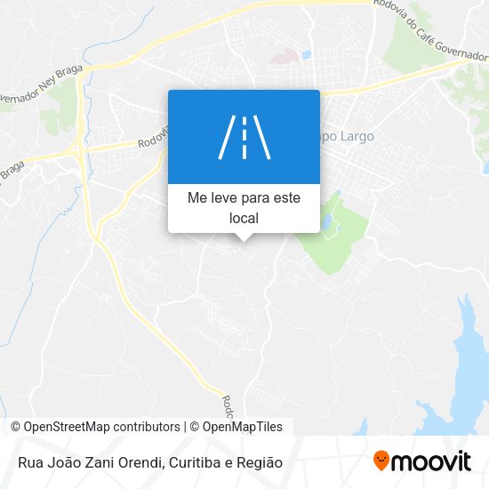 Rua João Zani Orendi mapa