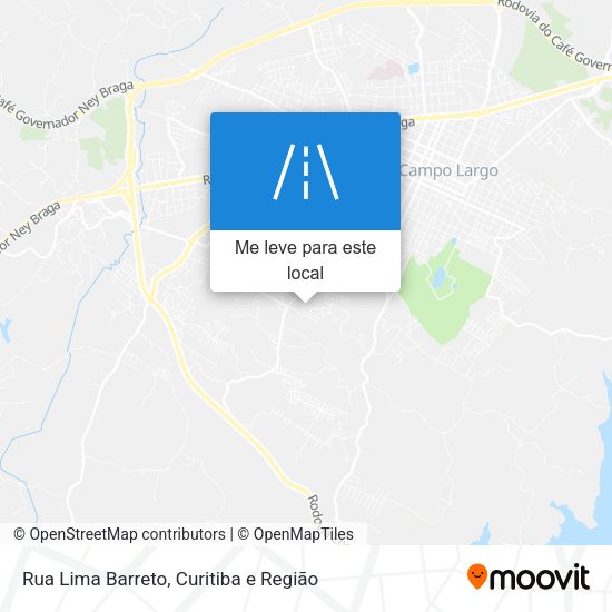 Rua Lima Barreto mapa