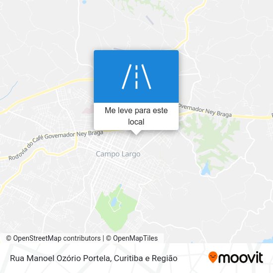 Rua Manoel Ozório Portela mapa