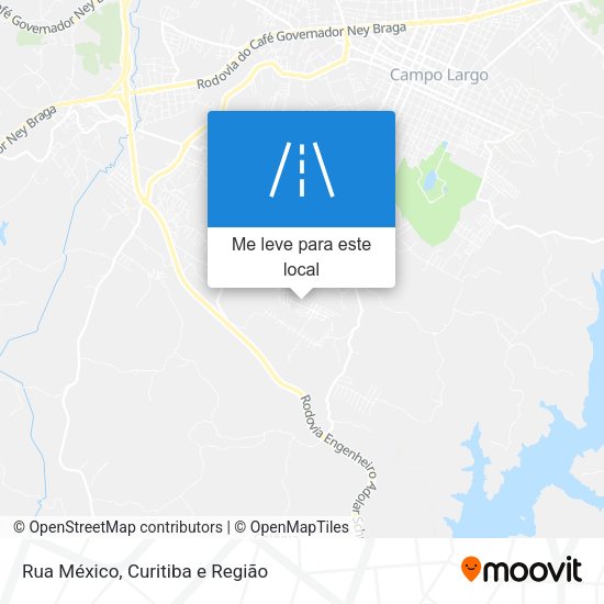 Rua México mapa