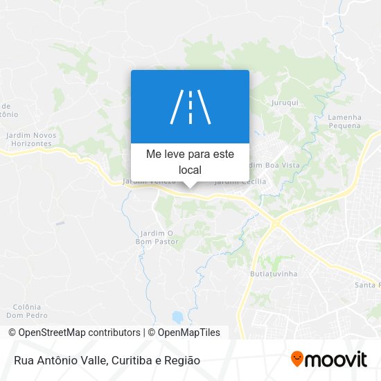 Rua Antônio Valle mapa