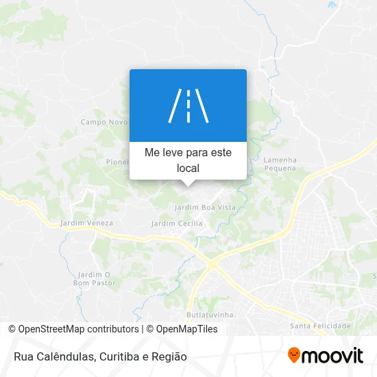 Rua Calêndulas mapa