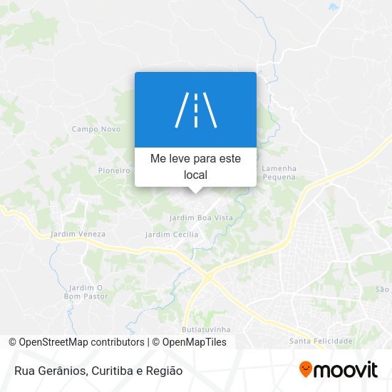 Rua Gerânios mapa