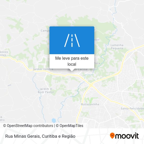 Rua Minas Gerais mapa
