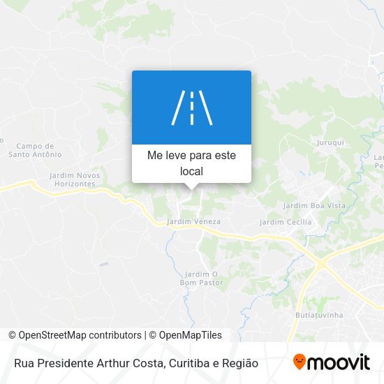 Rua Presidente Arthur Costa mapa