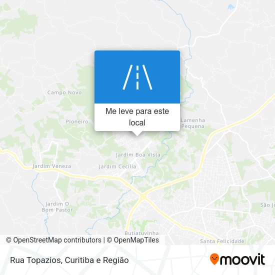 Rua Topazios mapa