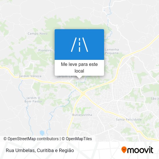 Rua Umbelas mapa
