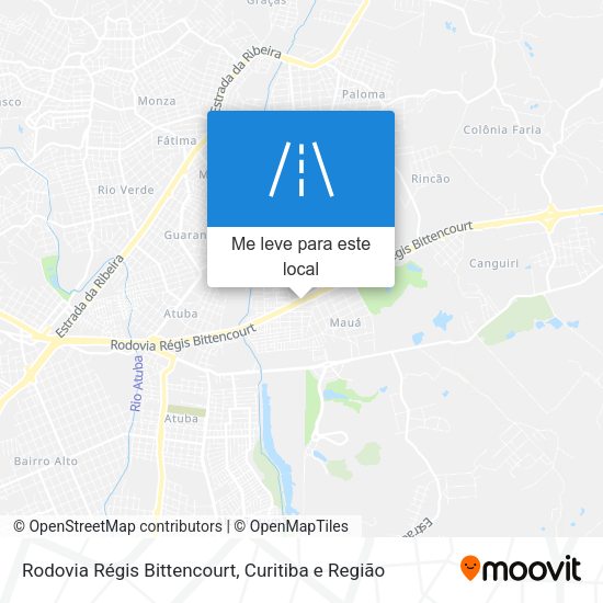 Rodovia Régis Bittencourt mapa