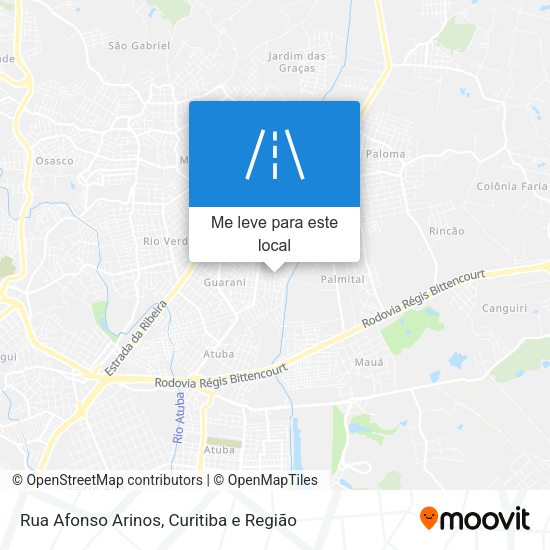 Rua Afonso Arinos mapa