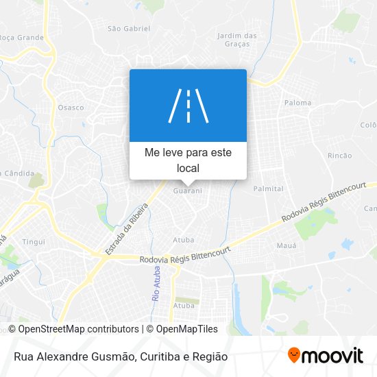 Rua Alexandre Gusmão mapa