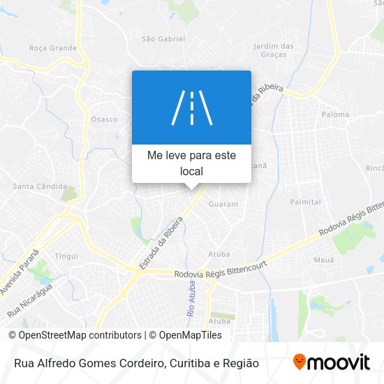 Rua Alfredo Gomes Cordeiro mapa