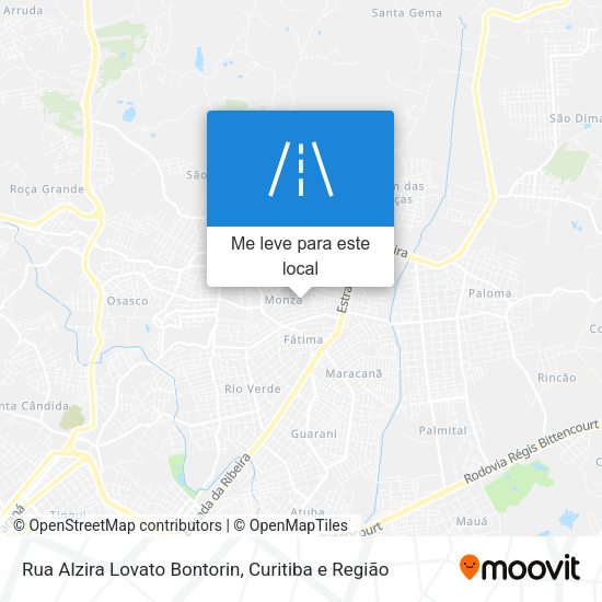Rua Alzira Lovato Bontorin mapa