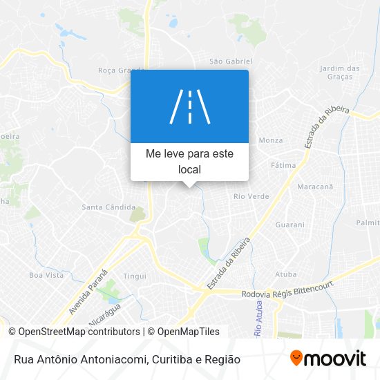 Rua Antônio Antoniacomi mapa