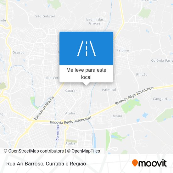 Rua Ari Barroso mapa