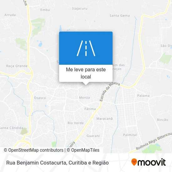 Rua Benjamin Costacurta mapa