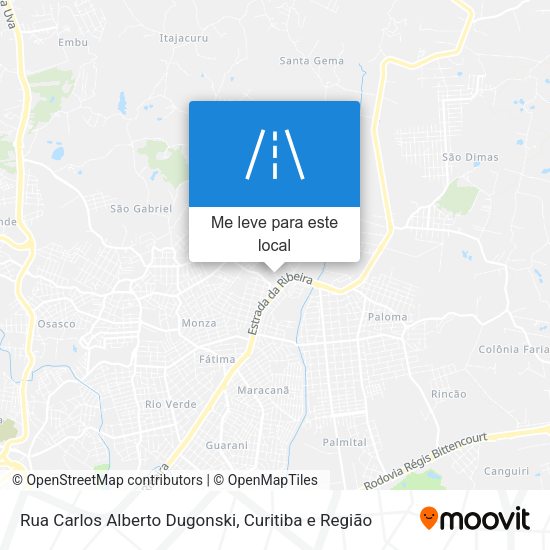 Rua Carlos Alberto Dugonski mapa