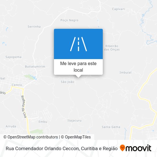 Rua Comendador Orlando Ceccon mapa