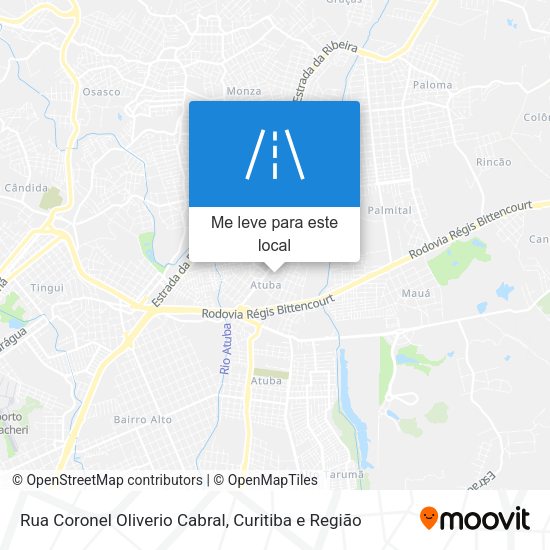Rua Coronel Oliverio Cabral mapa
