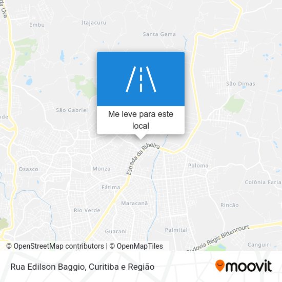 Rua Edilson Baggio mapa