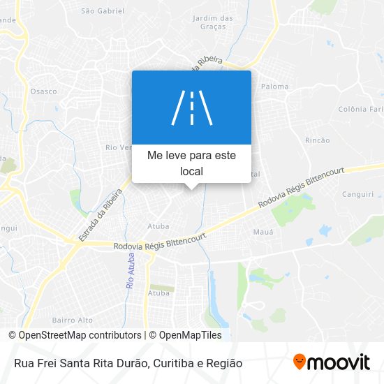 Rua Frei Santa Rita Durão mapa