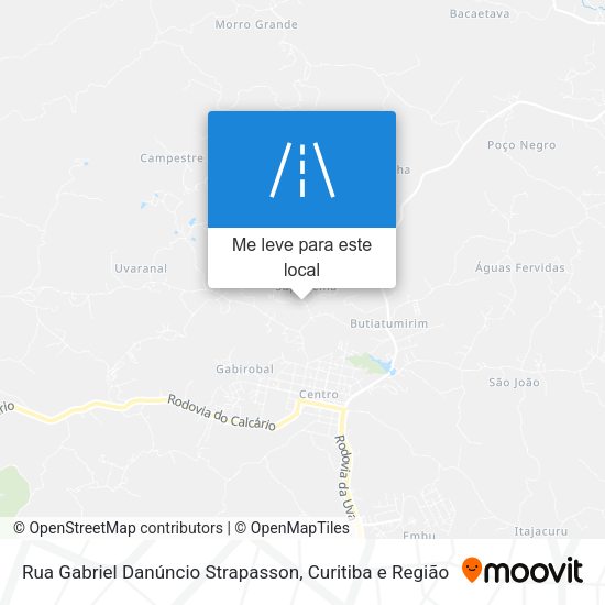 Rua Gabriel Danúncio Strapasson mapa