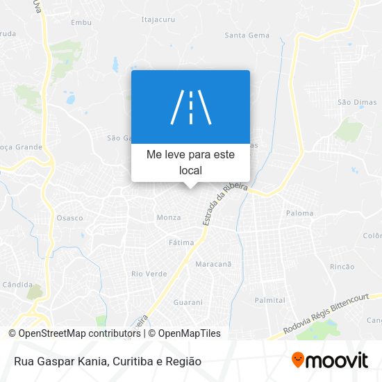Rua Gaspar Kania mapa