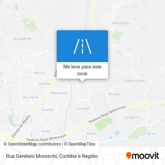 Rua Genésio Moreschi mapa