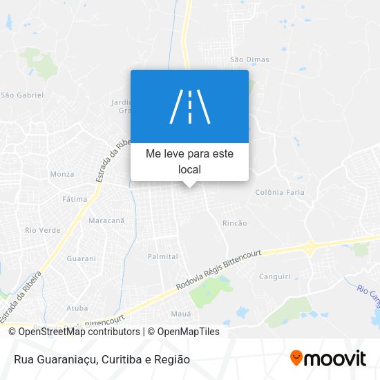 Rua Guaraniaçu mapa