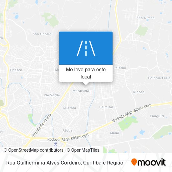 Rua Guilhermina Alves Cordeiro mapa
