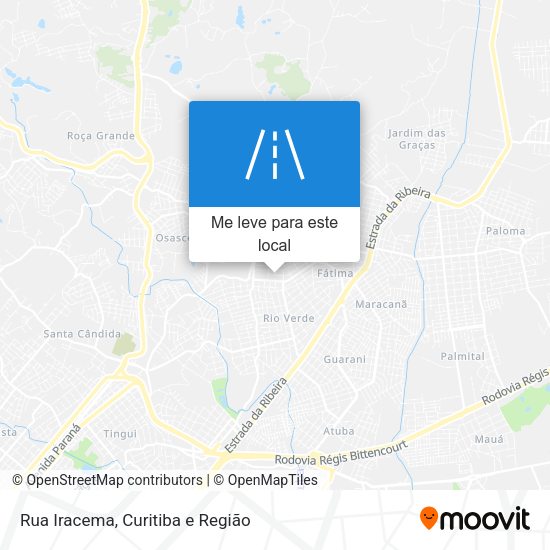 Rua Iracema mapa