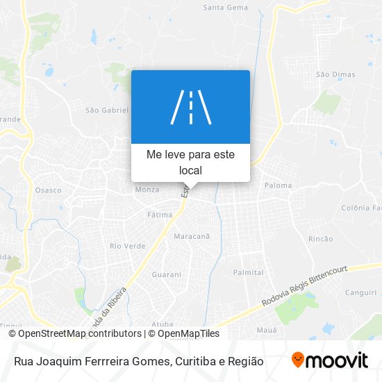 Rua Joaquim Ferrreira Gomes mapa